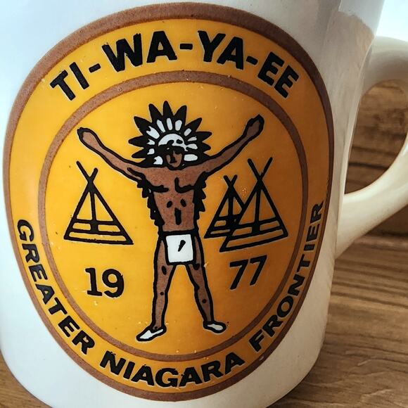 Vintage Boy Scouts TI-WA-YA-EE 1977 Greater Niagara Frontier Mug / Cup See Pic, - Picture 4 of 9